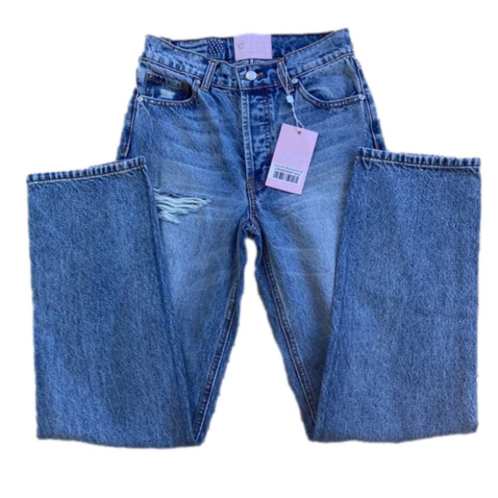 Nwt REVICE Super 80's Straight Leg High-Rise Jeans Size 23